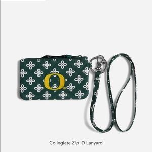 Vera Bradley Collegiate Zip ID Lanyard - U of Oregon